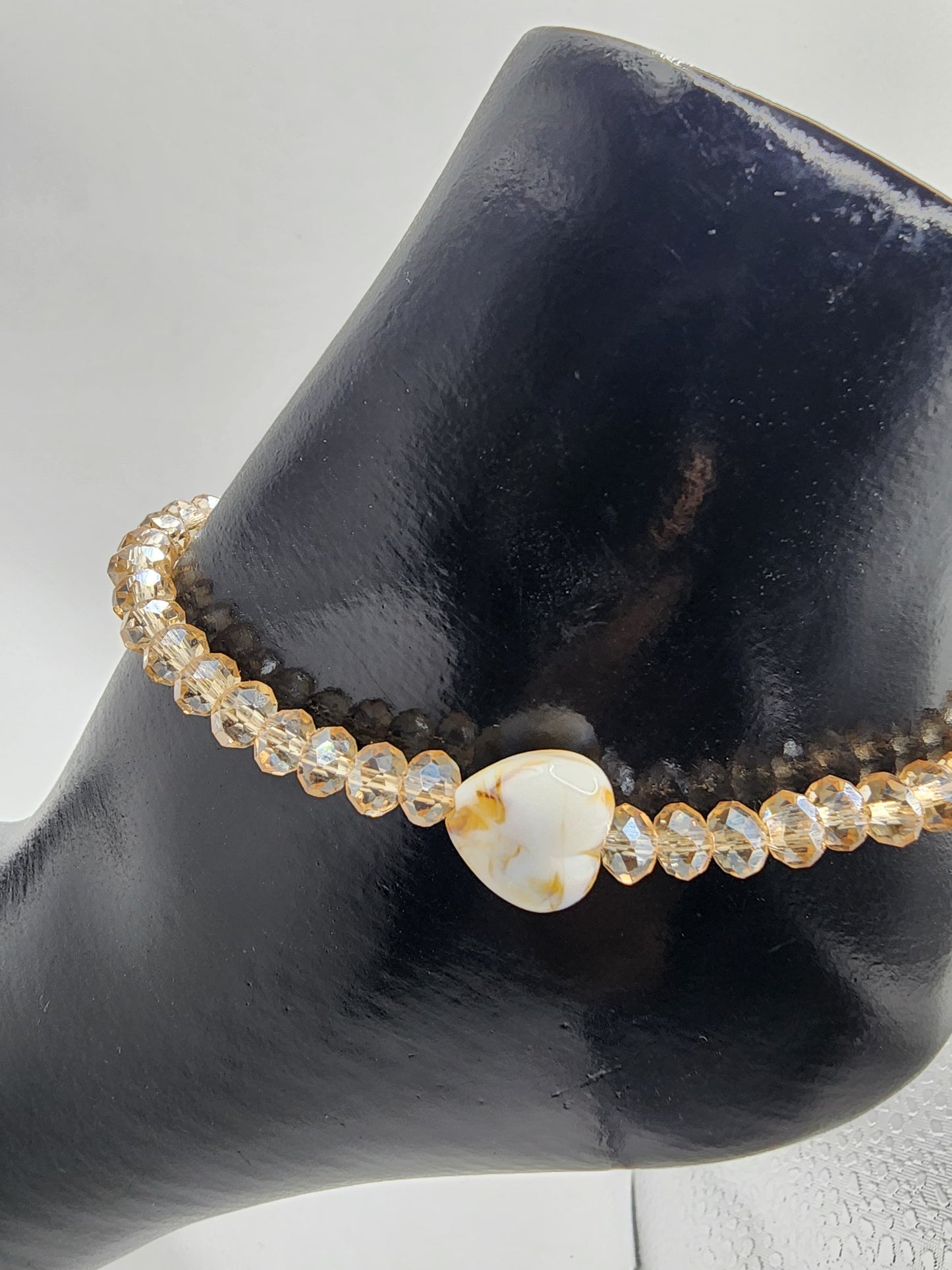Marble Heart Anklet