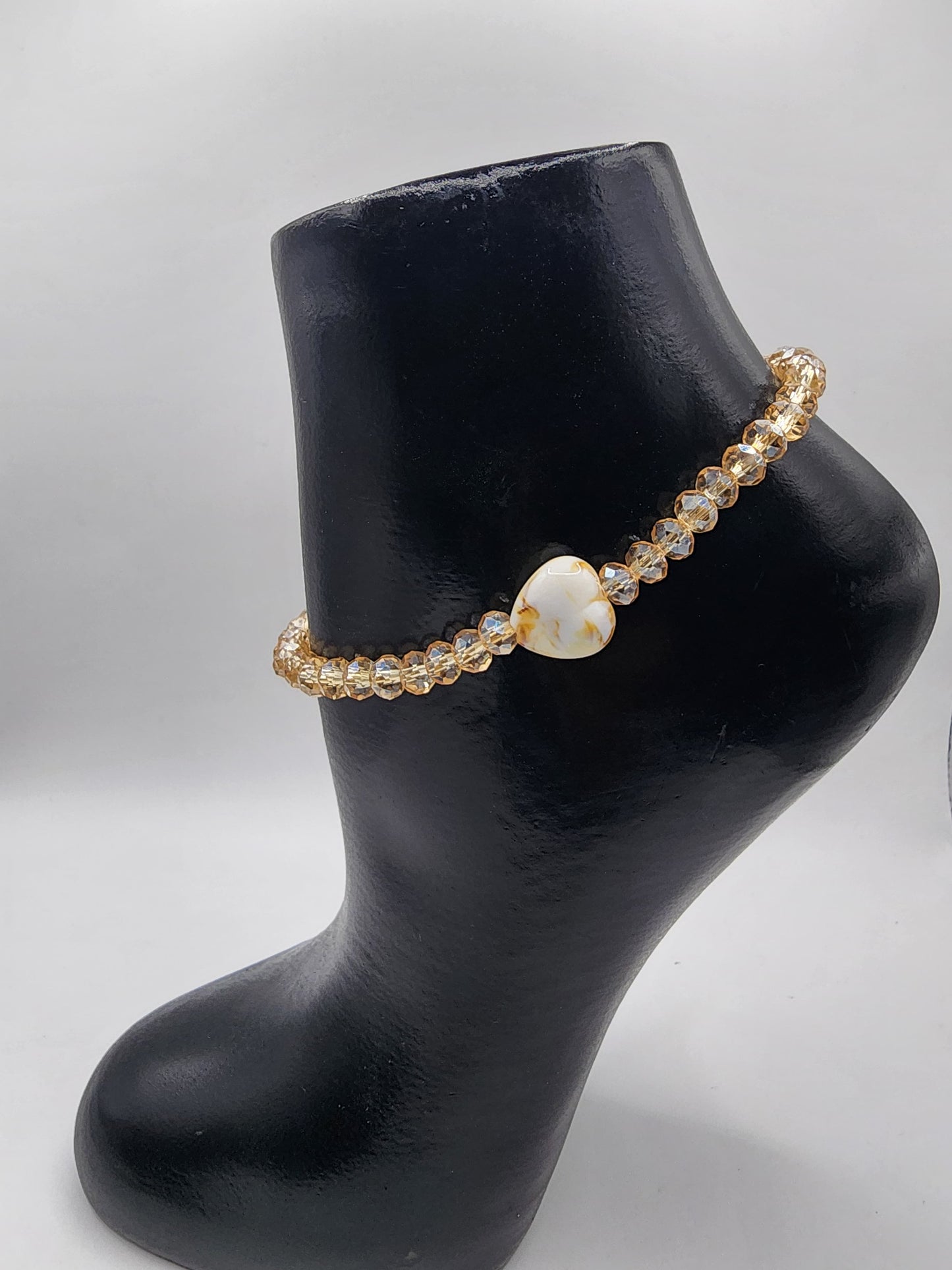 Marble Heart Anklet