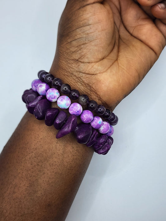 Purple Harmony Bracelet Set