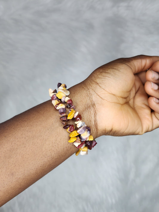 Mookaite Jasper Chip Bracelet