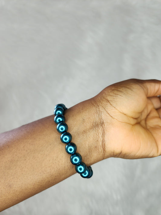 Teal Pearl Bracelet