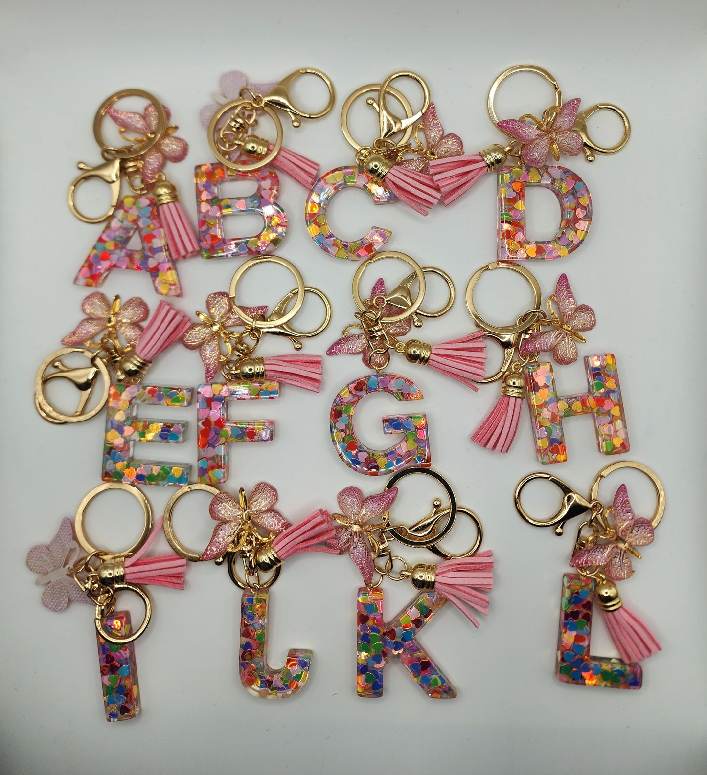 Resin Letter Keychain