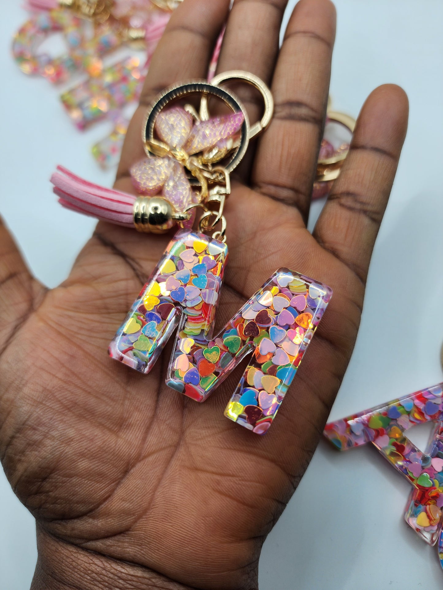 Resin Letter Keychain