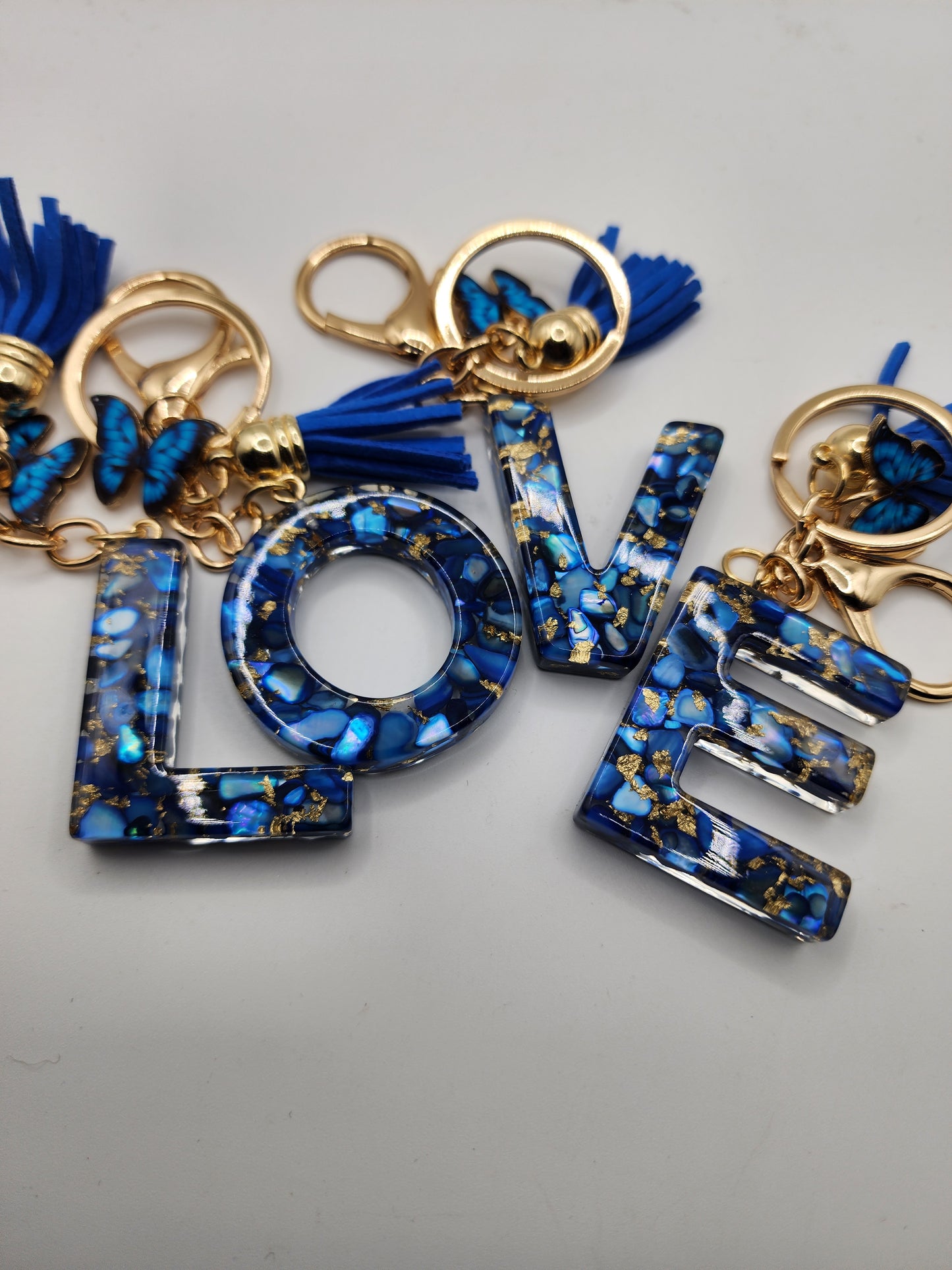 Resin Letter Keychain