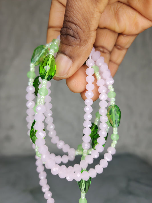 Jade Blossom Crystal Waist bead, Belly beads