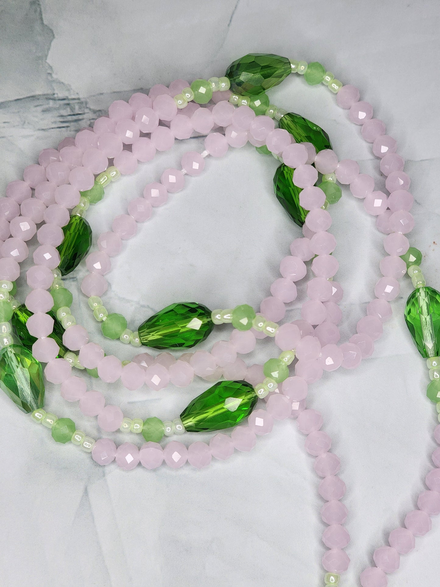 Jade Blossom Crystal Waist bead, Belly beads