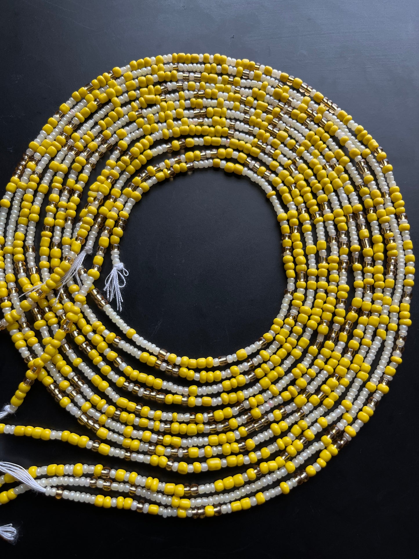 Lemon swirl body beads