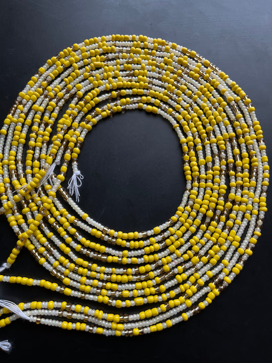 Lemon swirl body beads