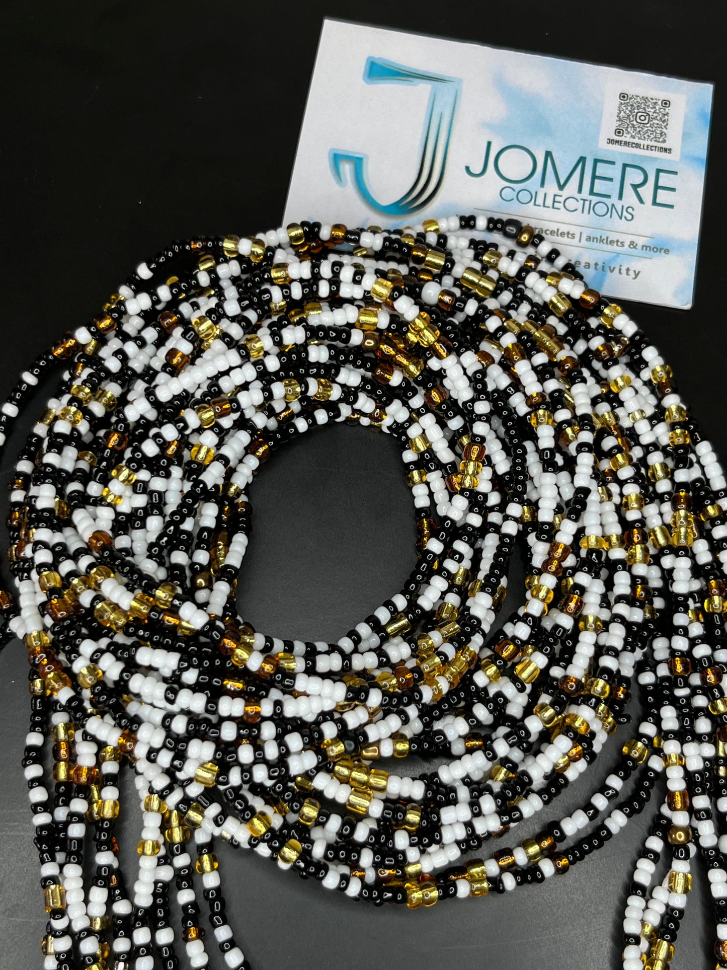 Ada tie on belly beads