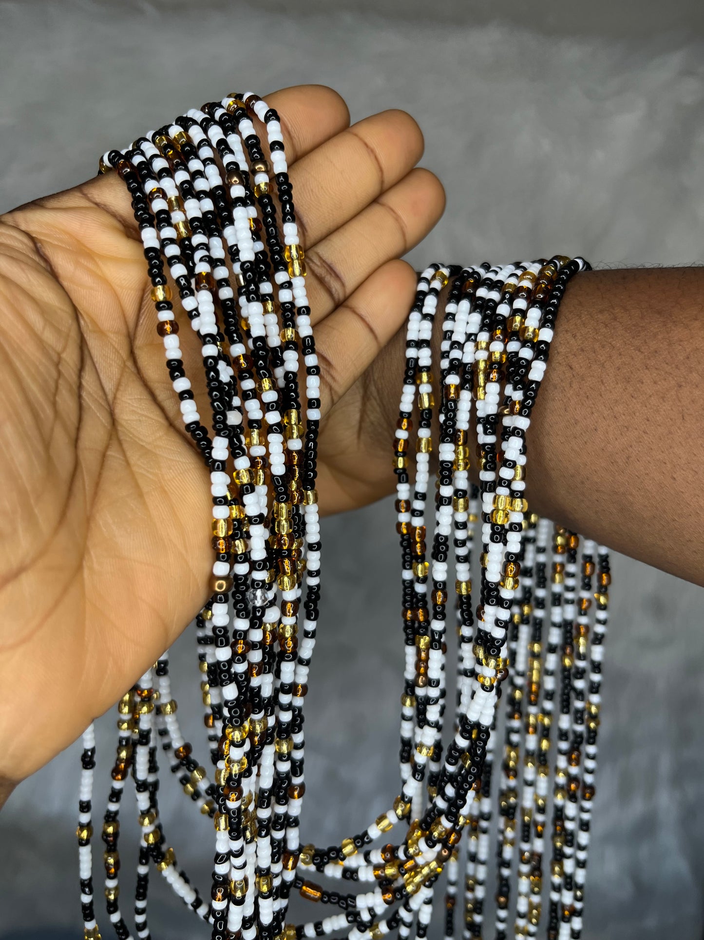 Ada tie on belly beads