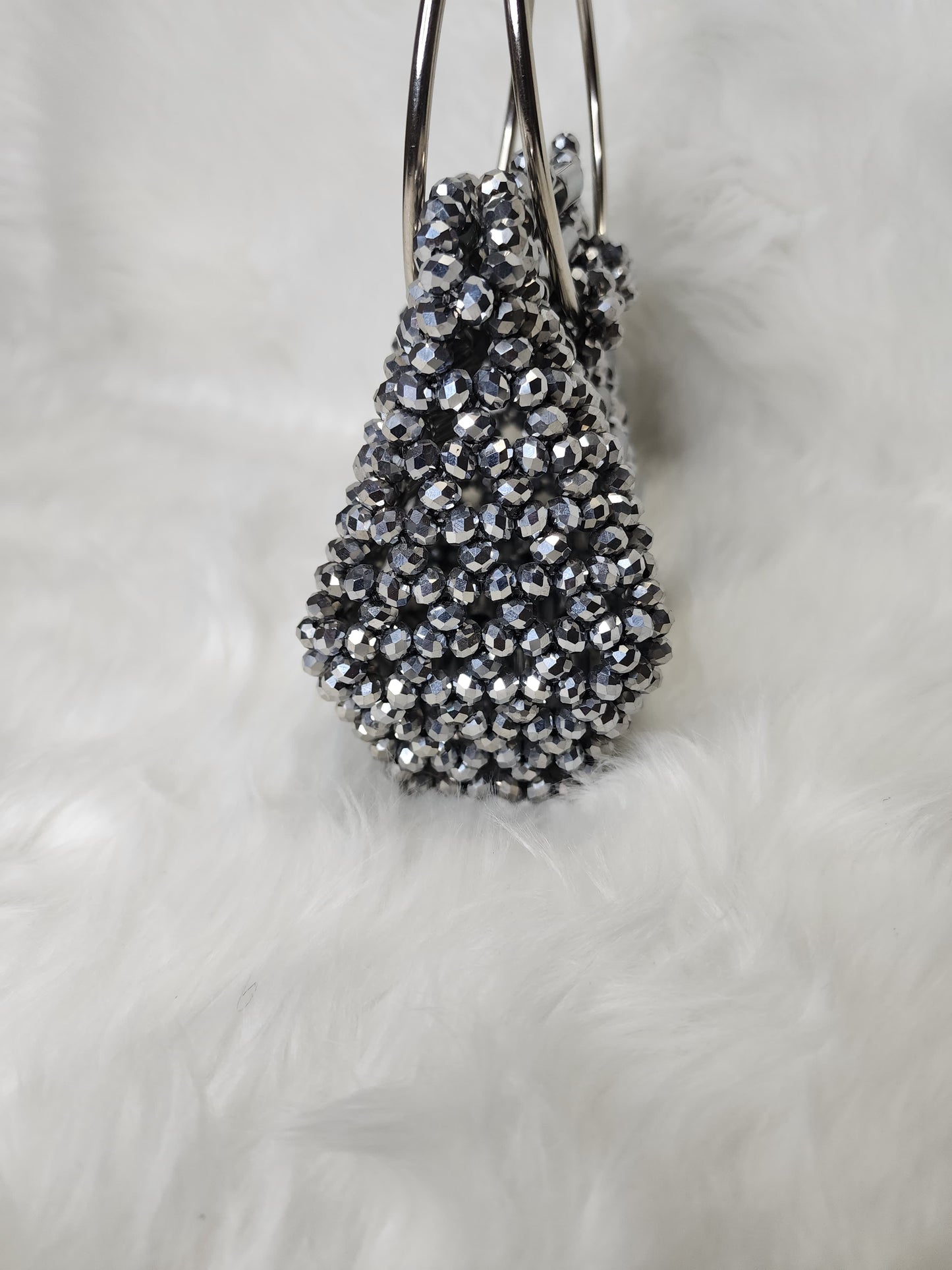 Sparkling Gray Crystal purse