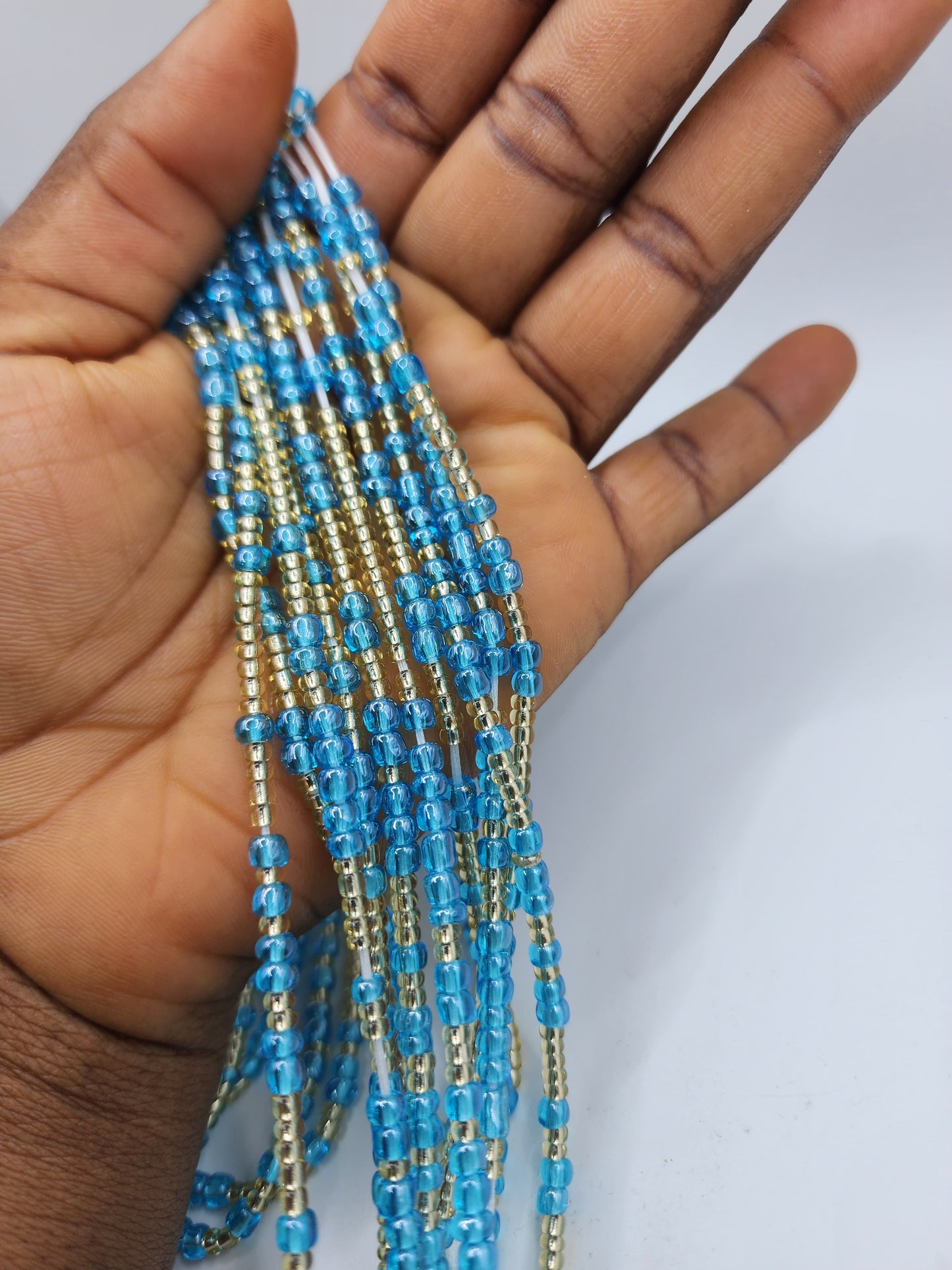 Sky- waist beads, belly beads, waist chains