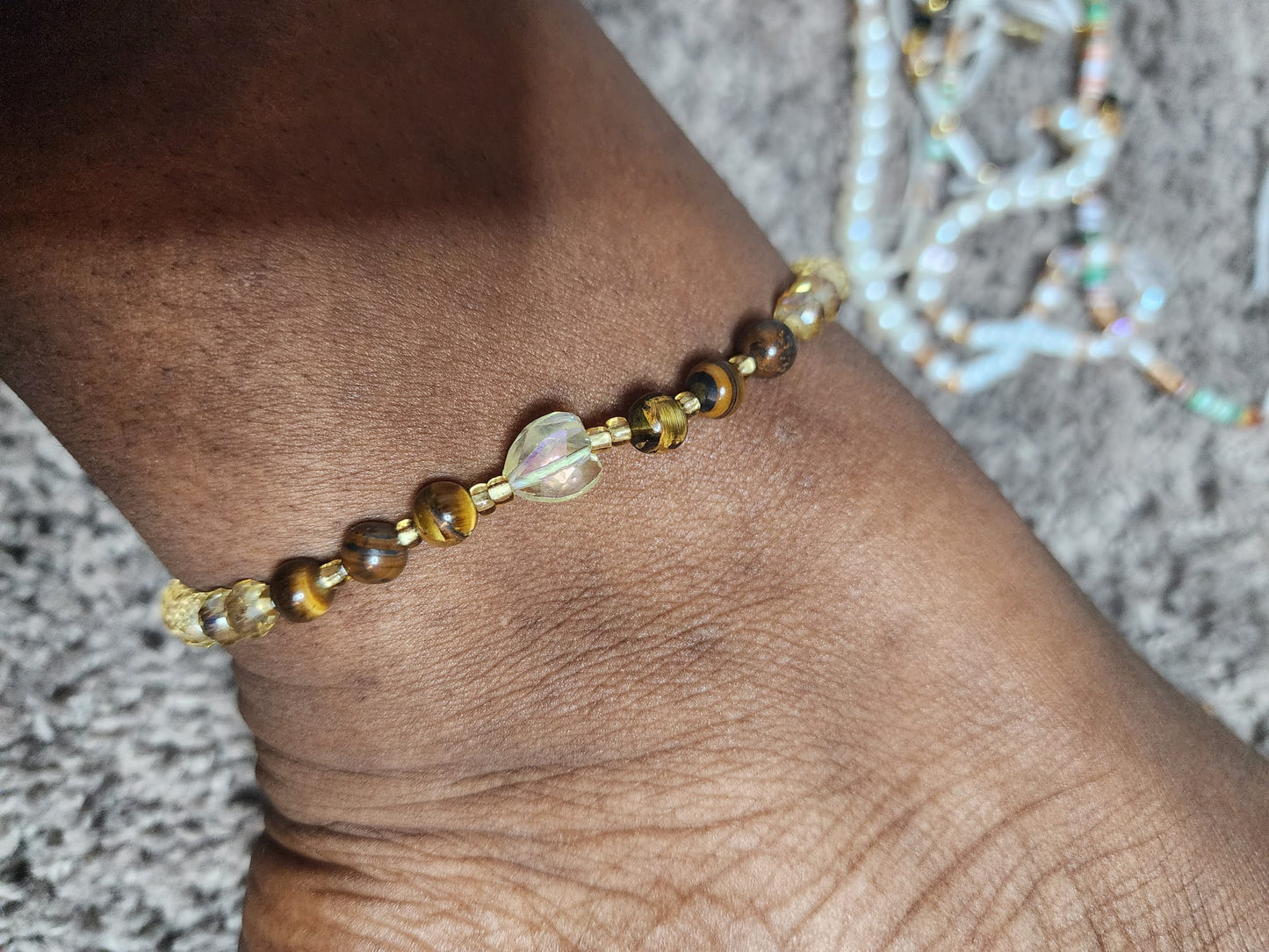 Tiger eye anklet