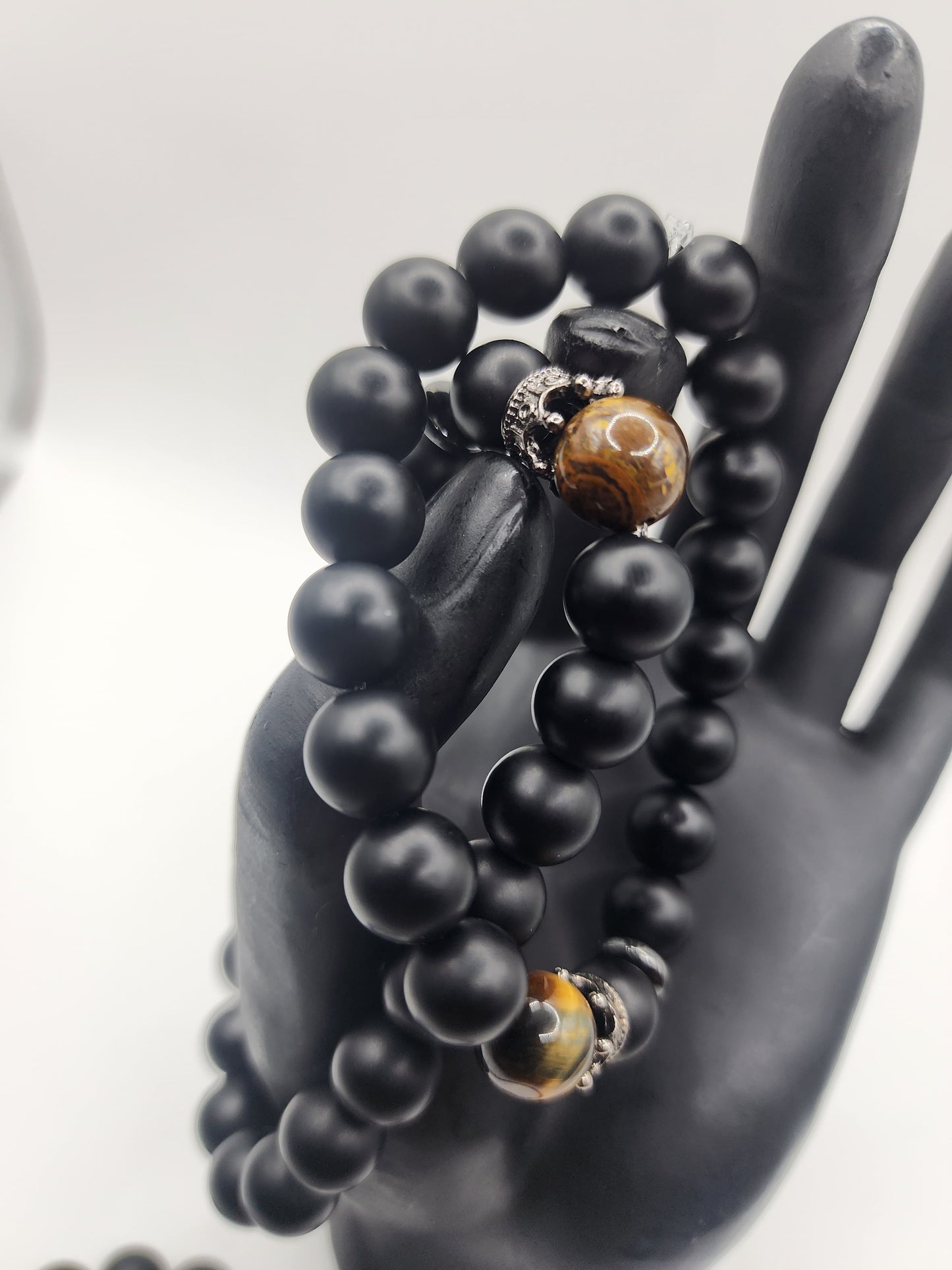 Tigers Eye & Onyx - Mens Fashion Bracelet