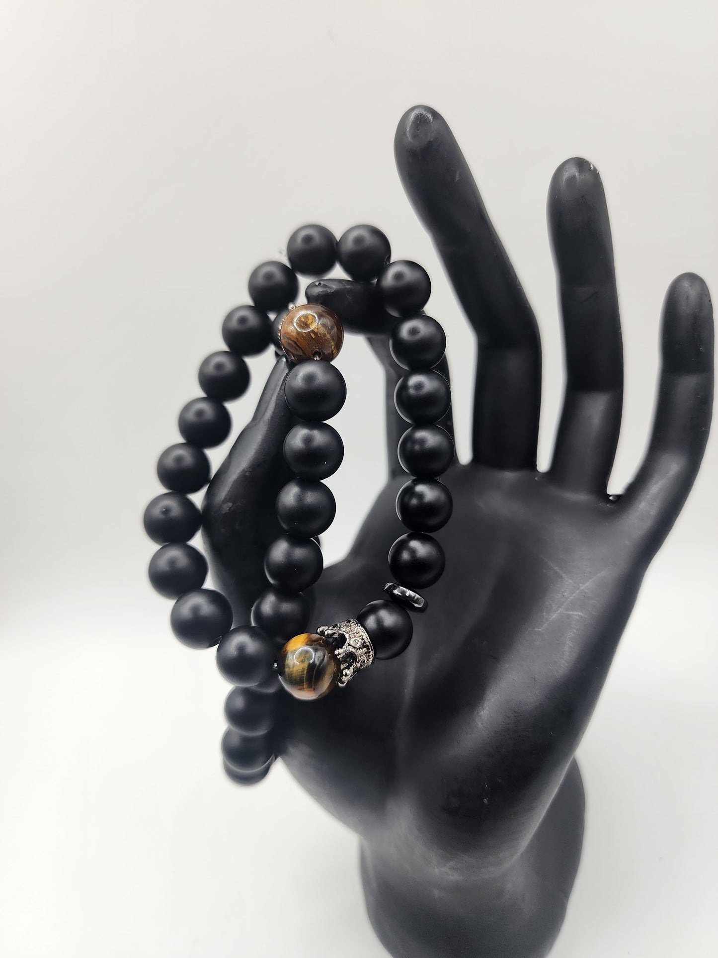 Tigers Eye & Onyx - Mens Fashion Bracelet