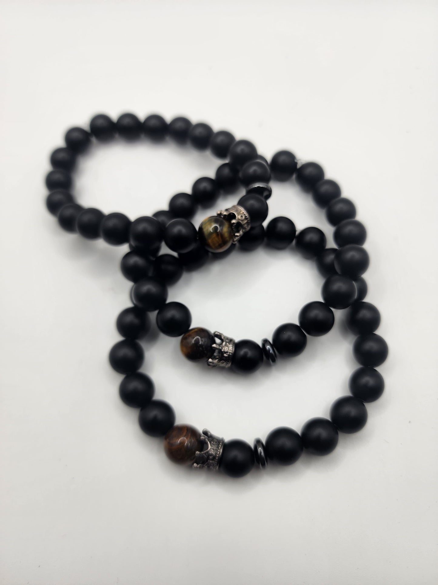 Tigers Eye & Onyx - Mens Fashion Bracelet