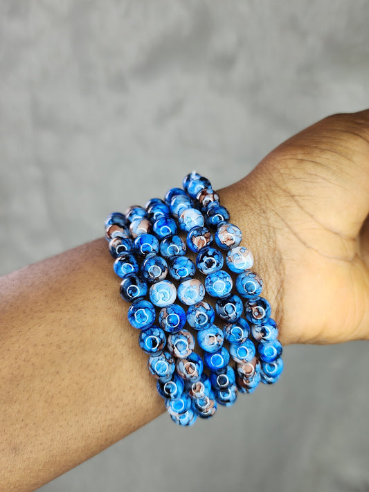 Blue Marble Bracelet