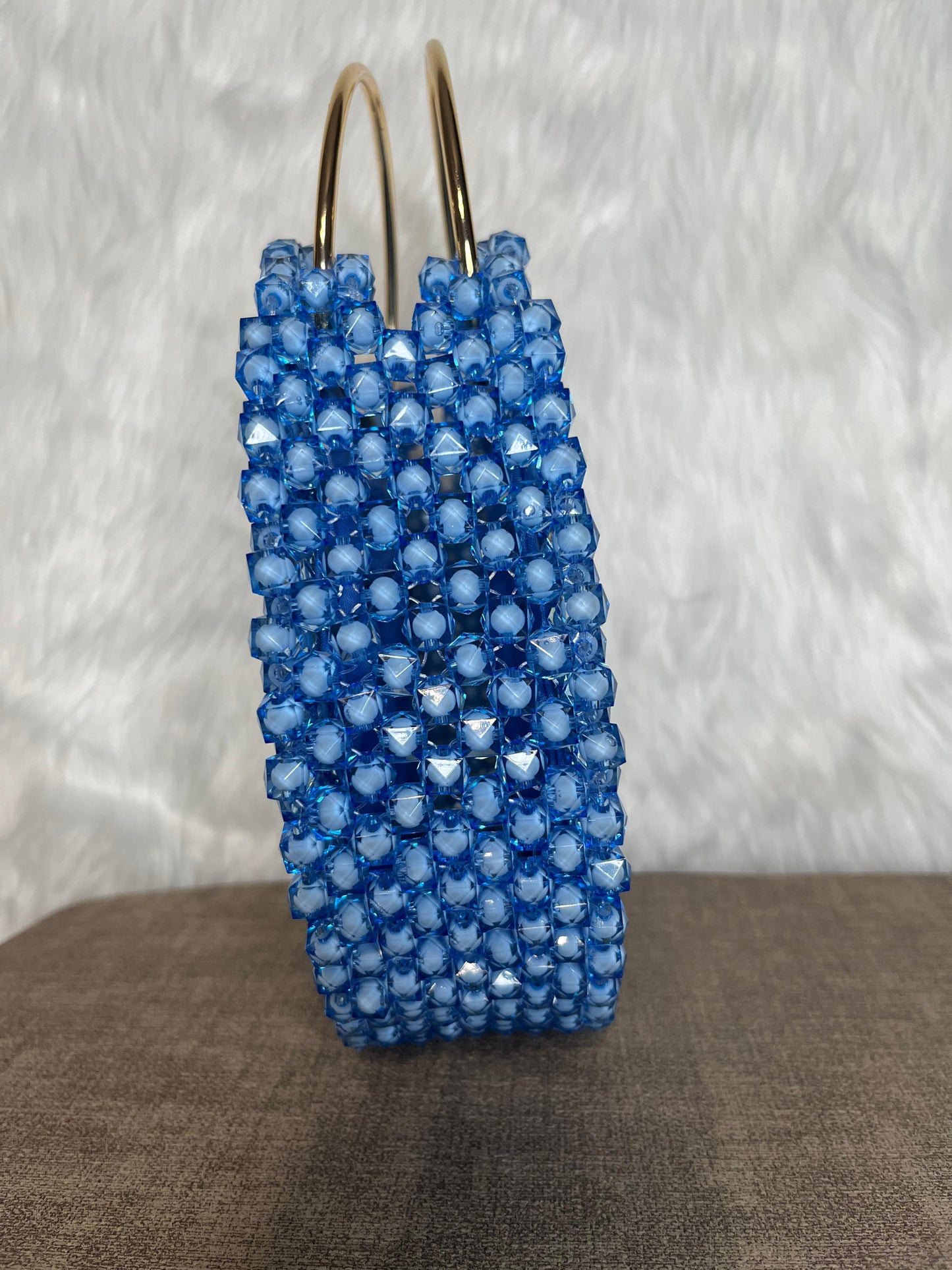 Blue Orbit Beaded bag