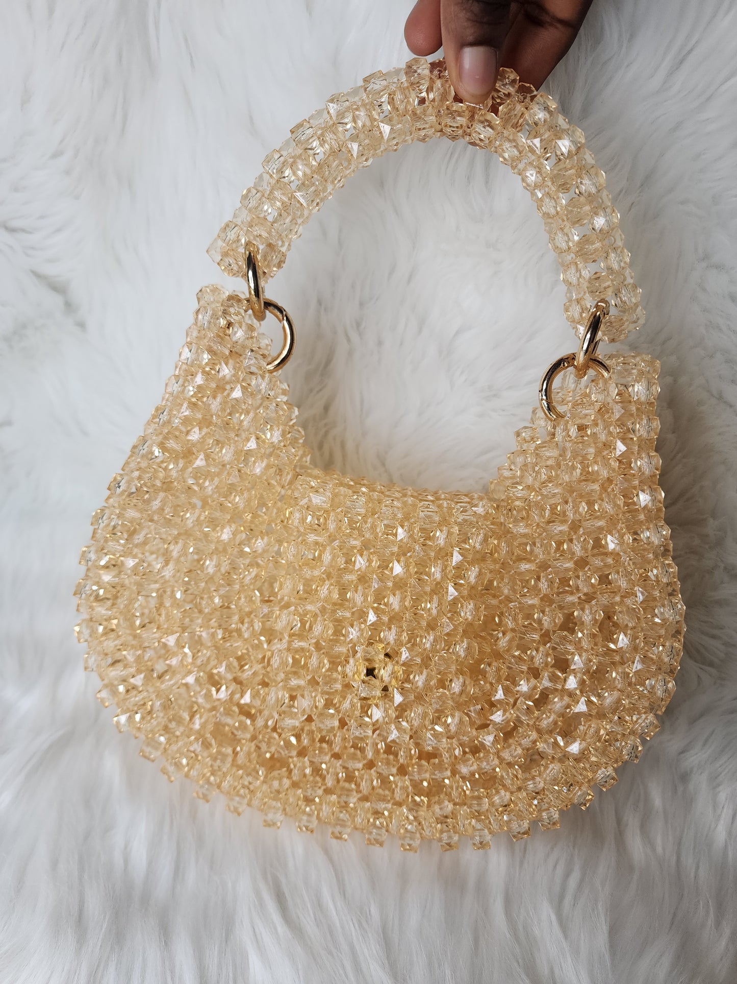 Chic gold beaded purse