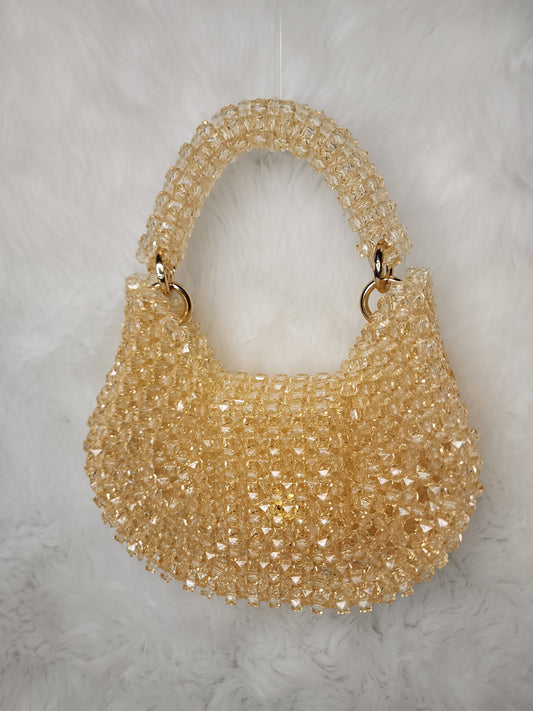 Chic gold beaded purse