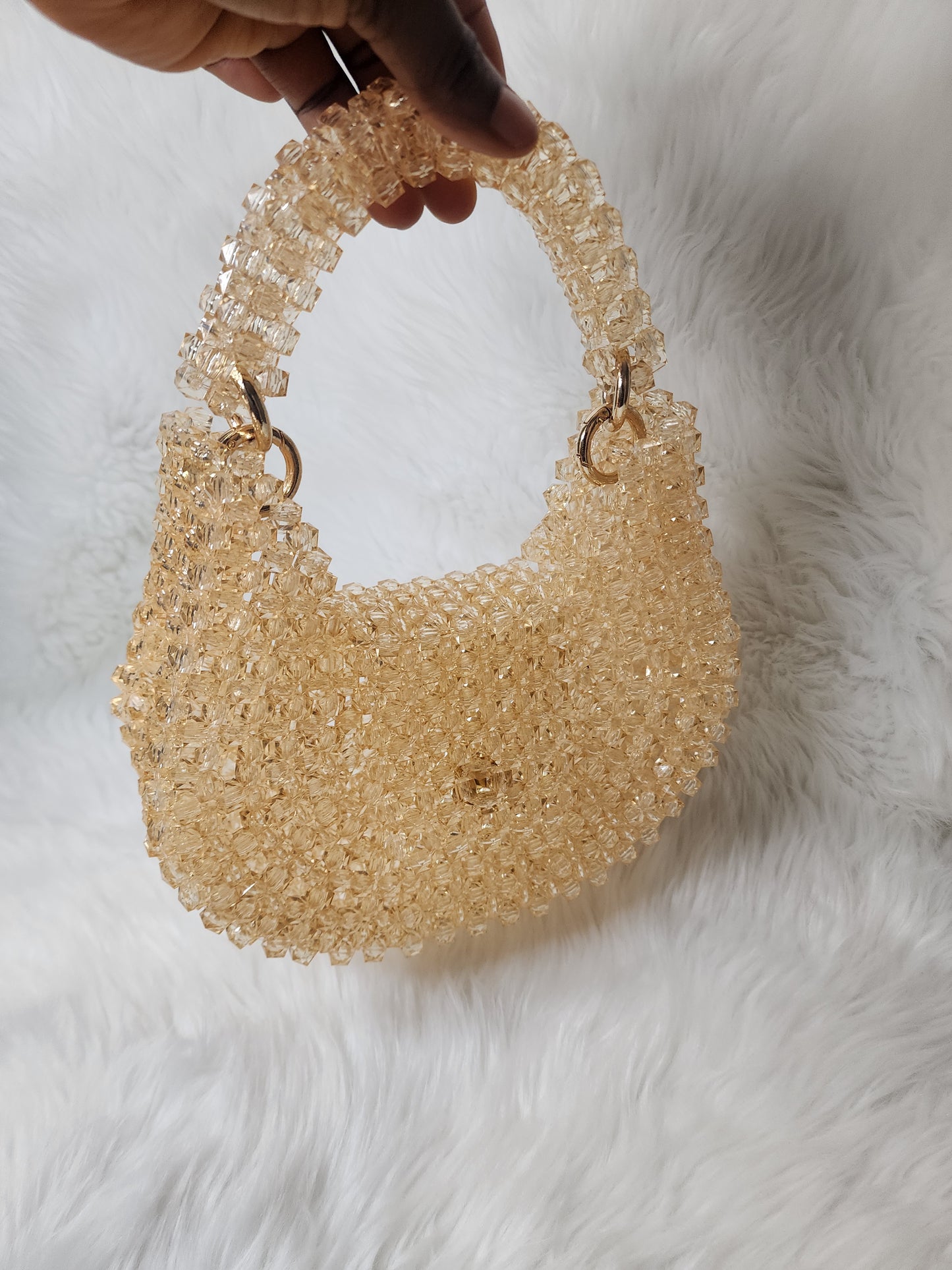 Chic gold beaded purse